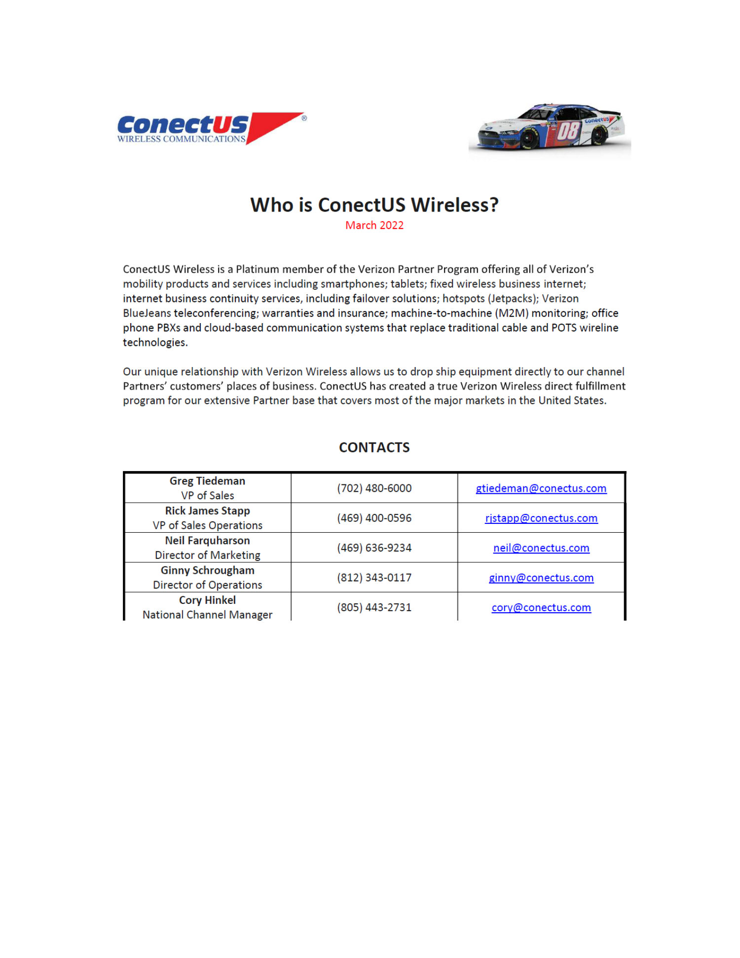 ConectUS: One-Pager — page 1