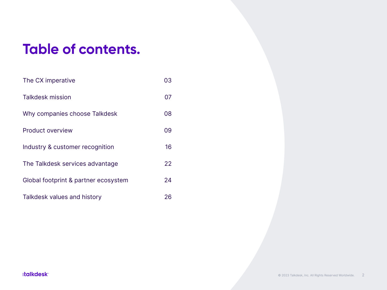 Talkdesk One Pager — page 2