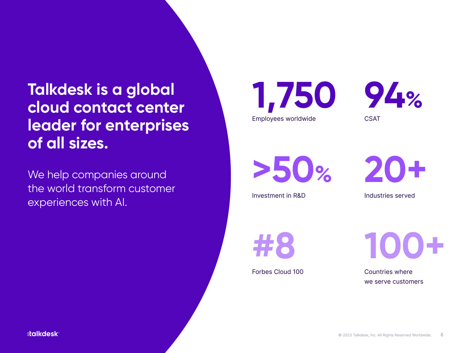 Talkdesk One Pager — page 8